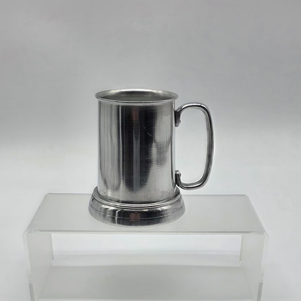 60s  Vintage Pewter Aluminum beer mug ( made in Hong Hong ).
